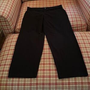 Eileen Fisher pull on pants. Petite Large. Crepe stretch fabric.